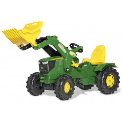 TRACTEUR A PEDALES JOHN DEERE 6210R PELLE 611096 ROLLY TOYS