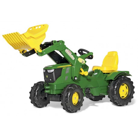 TRACTEUR A PEDALES JOHN DEERE 6210R PELLE 611096 ROLLY TOYS