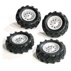 4 pneus gonflés pour tracteurs FarmTrac 409181 ROLLY TOYS