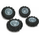 4 pneus gonflés pour tracteur X-Trac et FarmTrac 409242 ROLLY TOYS
