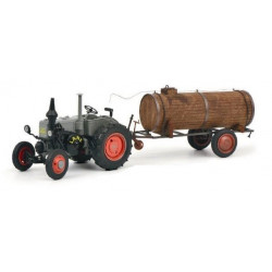 TRACTEUR MINIATURE LANZ BULDOG gris + TONNEAU SCHUCO 450769400