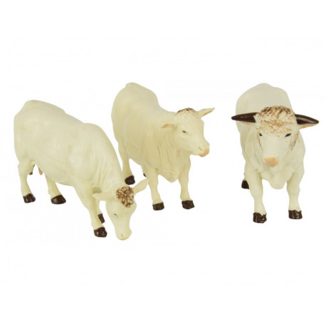 2 vaches 1 taureau CHAROLAIS 43240 BRITAINS 1/32