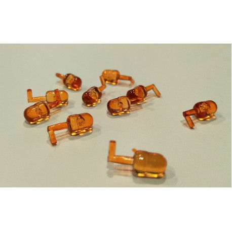 10 gyrophares orange DE27A fixation côté REPLICAGRI 1/32