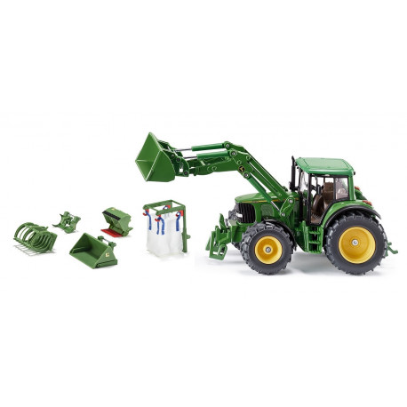 TRACTEUR JOHN DEERE chargeur 3652 + accessoires 3658 SIKU 1/32