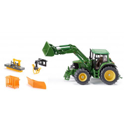 TRACTEUR JOHN DEERE chargeur 3652 + accessoires 3661 SIKU 1/32