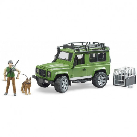 Miniature LAND ROVER Defender et son chasseur 2587 BRUDER