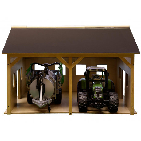 Hangar Matériel 2 espaces 610338 Kids Globe Farming 1/16