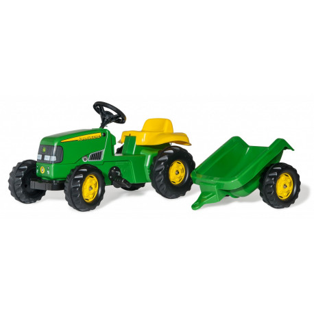 TRACTEUR A PEDALE RollyKid JOHN DEERE REMORQUE 012190 ROLLY TOYS