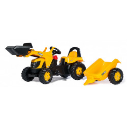 TRACTEUR A PEDALE RollyKid JCB Remorque Pelle 023837 ROLLY TOYS