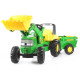 Tracteur à pédales Rolly Junior JOHN DEERE + pelle + remorque 811496 ROLLY TOYS