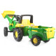 Tracteur à pédales Rolly Junior JOHN DEERE + pelle + remorque 811496 ROLLY TOYS