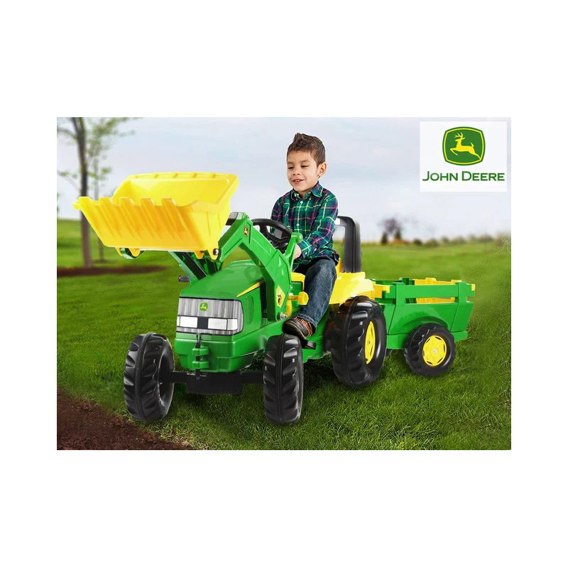 Attelage Tracteur John Deere Peg-Pérego pour remorque Rolly Toys X9