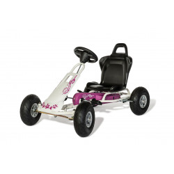 KARTING 3-8 ans avec roues gonflables blanc et violet AirRunner FERBEDO 105014