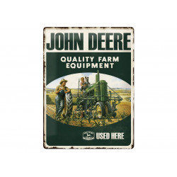 Plaque en métal 30x40 JOHN DEERE QUALITY FARM EQUIPMENT 23137