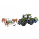 Pack VALTRA T254 vert olive avec animaux  et accesoires 43323