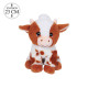 PELUCHE VACHE taches marrons 23cm PDD203