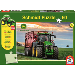 Puzzle JOHN DEERE 60 pièces + Tracteur SIKU "Tracteur 8370R" 56043