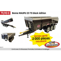 Benne miniature MAUPU 3 essieux 23TS Black édition Limited RE271 REPLICAGRI