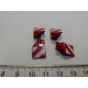 4 plaques de gabarit rouge KUHN Kosma 1x1 - DE073