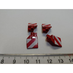 4 plaques de gabarit rouge KUHN Kosma 1x1 - DE073