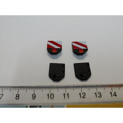 4 plaques de gabarit grise KUHN Kosma 1x1 - DE074
