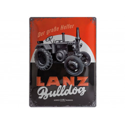 Plaque en métal 30x40 LANZ Bulldog 23236