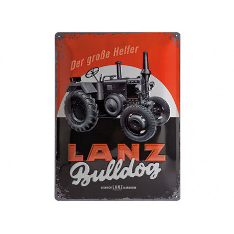 Plaque en métal 30x40 LANZ Bulldog 23236