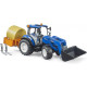 NEW HOLLAND T5.120 avec chargeur, bennette et balle 2187 bruder