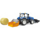 NEW HOLLAND T5.120 avec chargeur, bennette et balle 2187 bruder