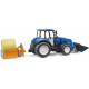 NEW HOLLAND T5.120 avec chargeur, bennette et balle 2187 bruder