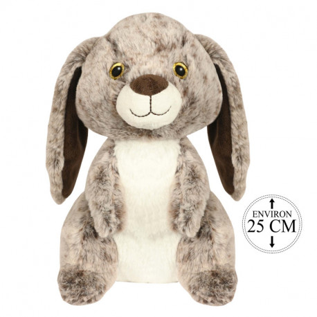 Peluche lapin assis 25 cm PE105