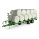 20 balles rondes d'ensilage enrubannées blanches H7232