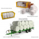 20 balles rondes d'ensilage enrubannées blanches H7232