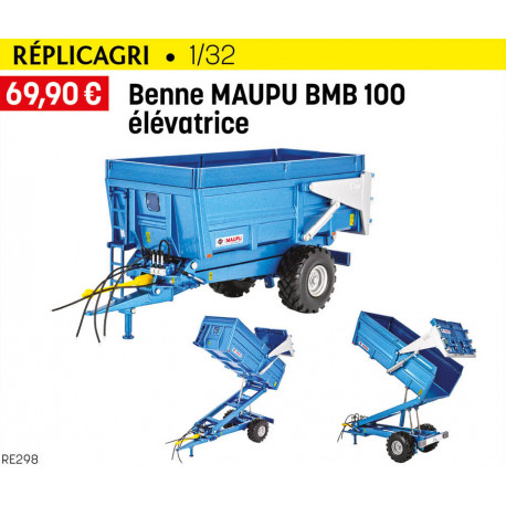 Benne miniature MAUPU BMB 100 10 tonnes élévatrice REP298 Réplicagri 1-32