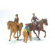 3 chevaux + cavaliers 40956 BRITAINS 1/32