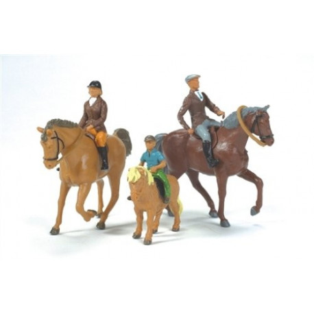 3 chevaux + cavaliers 40956 BRITAINS 1/32