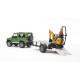 Voiture miniature LAND ROVER-REMORQUE-MINI-PELLE BRUDER