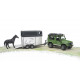 Voiture miniature LAND ROVER avec VAN et CHEVAL BRUDER