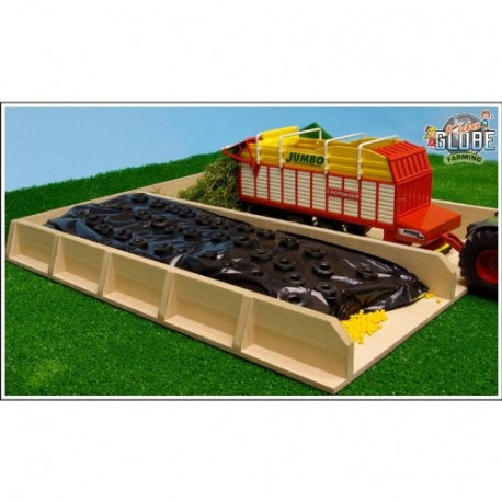 Silo ensilage 2 espaces bois 610451 Kids Globe Farming 1/32